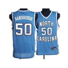 North Carolina #50 Tyler Hansbrough Blue Embroidered NCAA Jersey