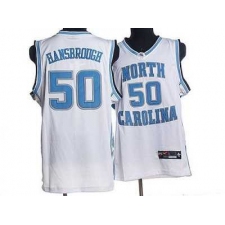 North Carolina #50 Tyler Hansbrough White Embroidered NCAA Jersey
