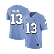 North Carolina Tar Heels 13 Mack Hollins Blue College Football Jersey