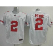 Buckeyes #2 Terrelle Pryor White Embroidered NCAA Jersey