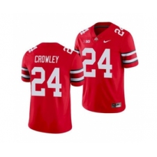 Men's Ohio State Buckeyes Marcus Crowley 24 Scarlet Game Football Jersey