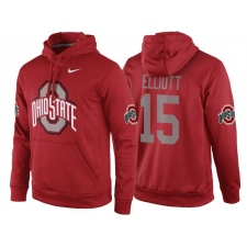 NCAA Ohio State Buckeyes #15 Ezekiel Elliott Red Playoff Bound Vital College Football Pullover Hoodie