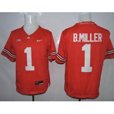 Ohio State Buckeyes #1 Braxton Miller Red Limited Stitched NCAA Jersey
