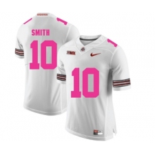 Ohio State Buckeyes 10 Troy Smith White 2018 Breast Cancer Awareness College Football Jersey