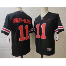 Ohio State Buckeyes #11 Smith-Njigba Black Scarlet NCAA Football Jersey