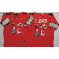 Ohio State Buckeyes #12 Cardale Jones Red Player Fashion Stitched NCAA Jersey