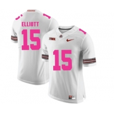 Ohio State Buckeyes 15 Ezekiel Elliott White 2018 Breast Cancer Awareness College Football Jersey
