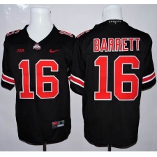 Ohio State Buckeyes #16 J. T. Barrett Black(Orange No.) Limited Stitched NCAA Jersey