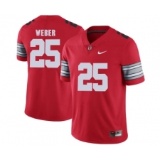 Ohio State Buckeyes 25 Mike Weber Red 2018 Spring Game College Football Limited Jersey