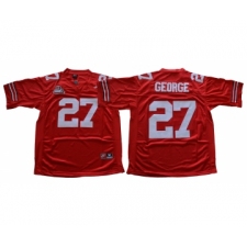 Ohio State Buckeyes 27 Eddie George Red Throwback College Football Jersey