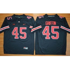 Ohio State Buckeyes #45 Archie Griffin Black(Red No.) Limited Stitched NCAA Jersey