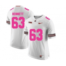 Ohio State Buckeyes 63 Michael Bennett White 2018 Breast Cancer Awareness College Football Jersey