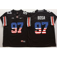 Ohio State Buckeyes #97 Joey Bosa Black USA Flag College Jersey