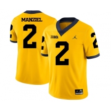 Michigan Wolverines 2 Johnny Manziel Yellow College Football Jersey