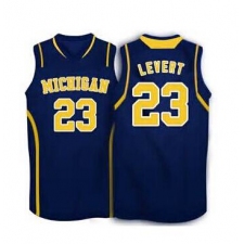 Michigan Wolverines #23 Caris Levert Basketball blue Jersey