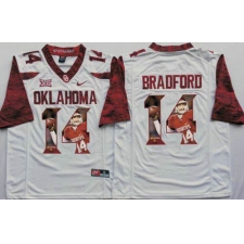 Oklahoma Sooners #14 Sam Bradford White Player Fashion Stitched NCAA Jersey