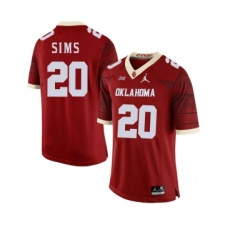 Oklahoma Sooners 20 Billy Sims Red 47 Game Winning Streak College Football Jersey