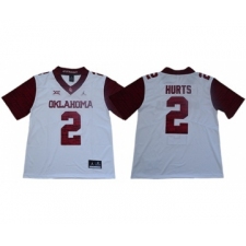 Sooners #2 Jalen Hurts White Jordan Brand Limited New XII Stitched College Jersey