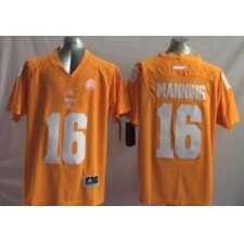 Youth Tennessee Vols #16 Peyton Manning Orange Stitched NCAA Jersey