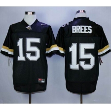 Purdue Boilermakers #15 Drew Brees Black Stitched NCAA Jersey