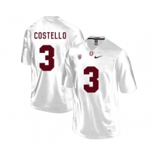 Stanford Cardinal 3 K.J. Costello White College Football Jersey
