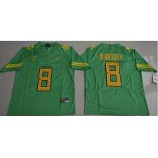 Oregon Ducks #8 Marcus Mariota Green Limited Stitched NCAA Jersey