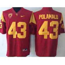 USC Trojans 43 Troy Polamalu Red College Football Jersey
