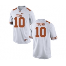 Texas Longhorns 10 Vince Young White College Football Jersey