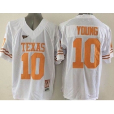 Texas Longhorns #10 Vince Young White Stitched NCAA Jersey