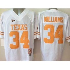 Texas Longhorns #34 Ricky Williams White Stitched NCAA Jersey