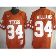 Texas Longhorns 34 Williams orange m&n Jerseys