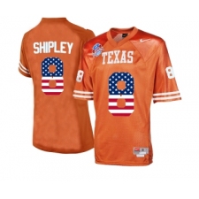 Texas Longhorns 8 Jordan Shipley Orange College Football Throwback Jersey
