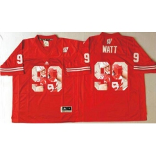 Wisconsin Badgers #99 J.J. Watt Red Player Fashion Stitched NCAA Jersey