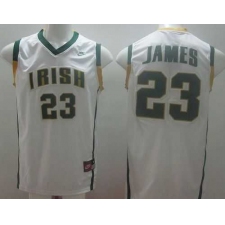 Notre Dame Fighting Irish #23 Lebron James White Basketball Stitched NCAA Jersey