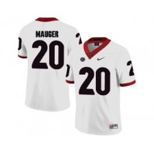 Georgia Bulldogs 20 Quincy Mauger White College Football Jersey