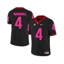 Georgia Bulldogs 4 Keith Marshall Black 2018 Breast Cancer Awareness College Football Jersey
