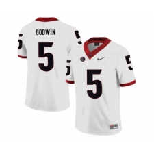 Georgia Bulldogs 5 Terry Godwin White Nike College Football Jersey