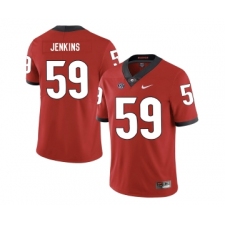 Georgia Bulldogs 59 Jordan Jenkins Red Nike College Football Jersey