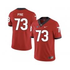 Georgia Bulldogs 73 Greg Pyke Red Nike College Football Jersey