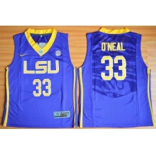Clemson Tigers #33 Shaquille O'Neal Purple Basketball Stitched Youth NCAA Jersey