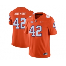Clemson Tigers 42 Stephone Anthony Orange Nike College Football Jersey