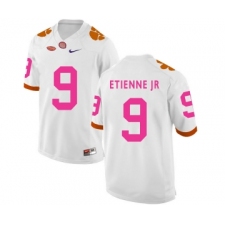 Clemson Tigers 9 Travis Etienne Jr White 2018 Breast Cancer Awareness College Football Jersey