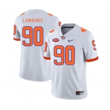 Clemson Tigers 90 Dexter Lawrence White Nike College Football Jersey