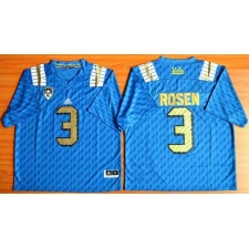 UCLA Bruins #3 Josh Rosen Blue PAC-12 Patch Stitched NCAA Jersey
