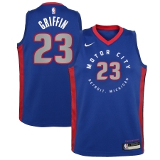 Youth Detroit Pistons #23 Blake Griffin Nike Blue 2020-21 Swingman Jersey