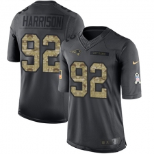 Youth Nike New England Patriots #92 James Harrison Limited Black 2016 Salute to Service NFL Jersey