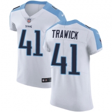 Men's Nike Tennessee Titans #41 Brynden Trawick White Vapor Untouchable Elite Player NFL Jersey