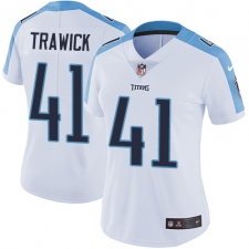 Women's Nike Tennessee Titans #41 Brynden Trawick White Vapor Untouchable Elite Player NFL Jersey