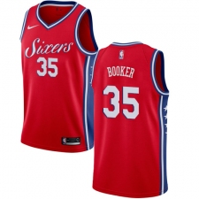 Youth Nike Philadelphia 76ers #35 Trevor Booker Authentic Red NBA Jersey Statement Edition