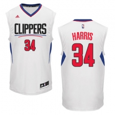 Men's Adidas Los Angeles Clippers #34 Tobias Harris Authentic White Home NBA Jersey